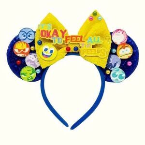 Inside Out Mouse Mickey Ears Headband for Disneyland Walt Disney W…